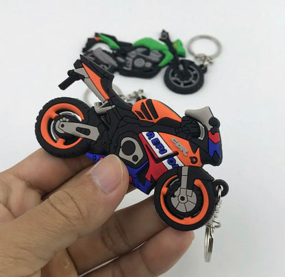 3D Motorcycle Rubber Keyring